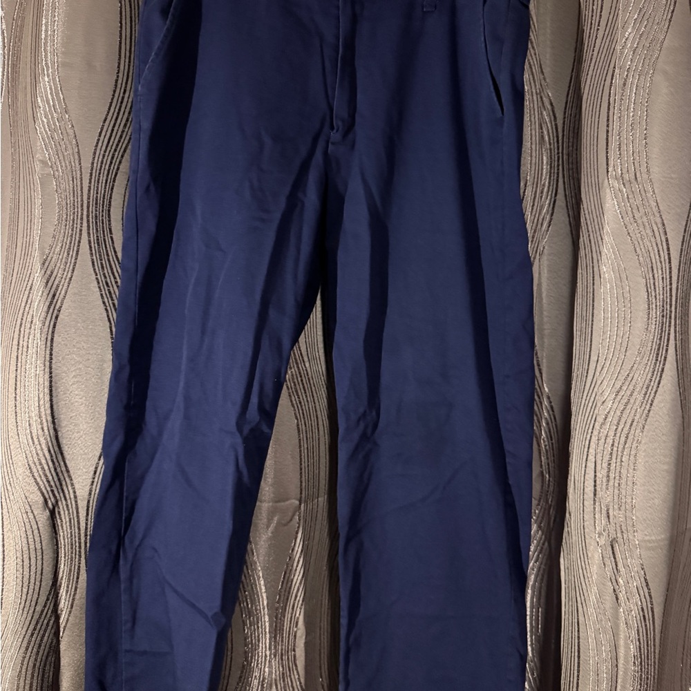 Blue Cargo Pants with Relaxed Fit and Elastic Waistband